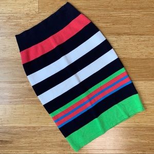 Lilly Pulitzer colorful banded stripe pencil skirt
